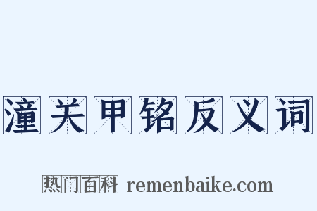 潼关甲铭反义词是什么意思的图片